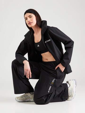ADIDAS TERREX Wide leg Trousers in Black