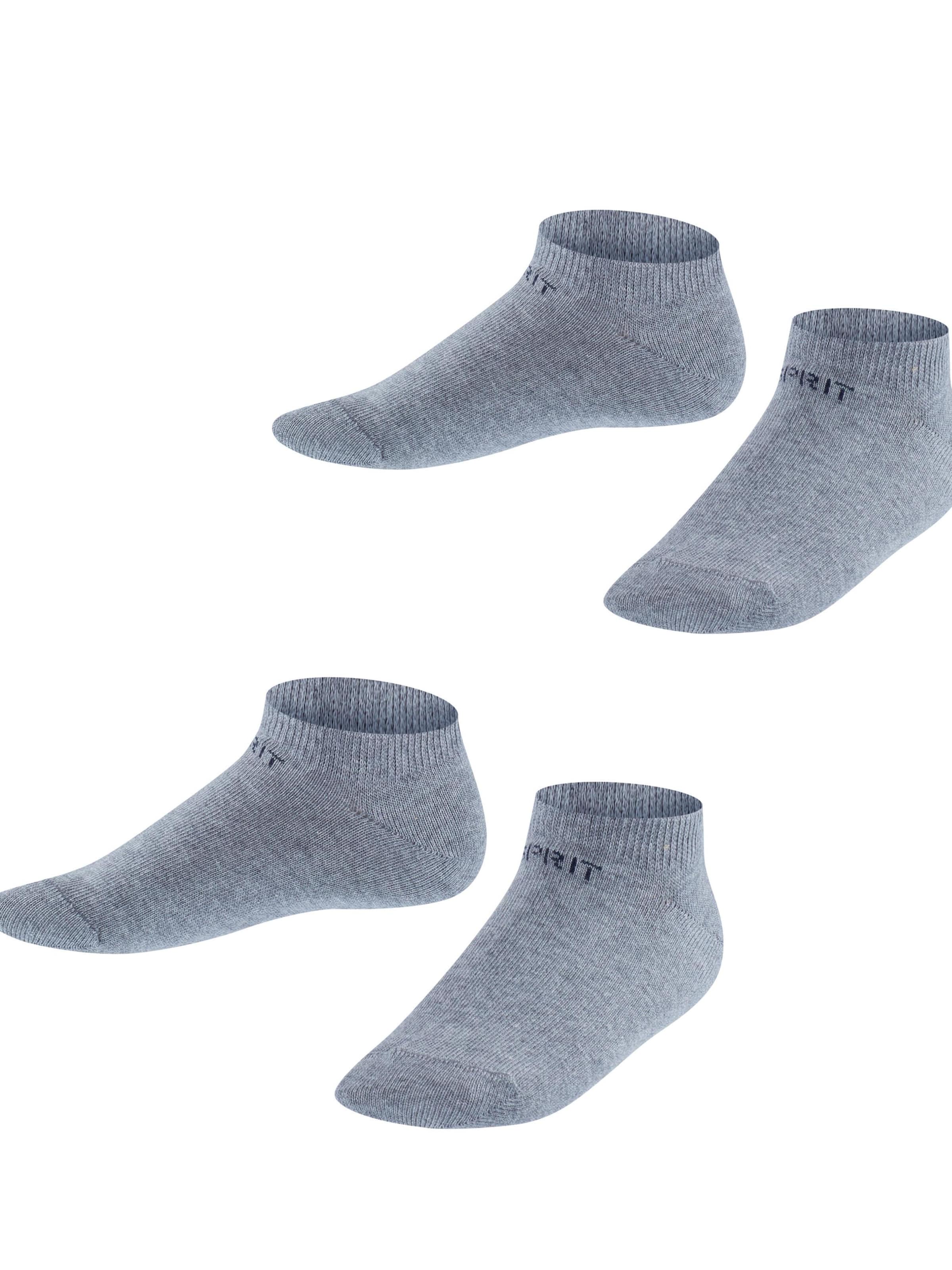 ESPRIT Socken 'Foot Logo 2-Pack'‌‌‌‌‌‌‌‌‌‌ in Grau: Vorderseite