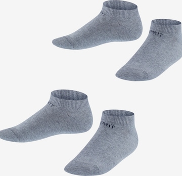 ESPRIT Socken 'Foot Logo 2-Pack' in Grau: Vorderseite