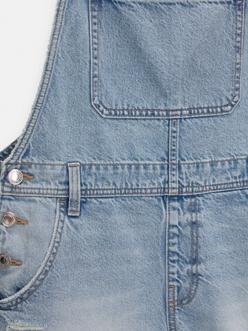 Pull&Bear Regular Dungaree jeans in Blue