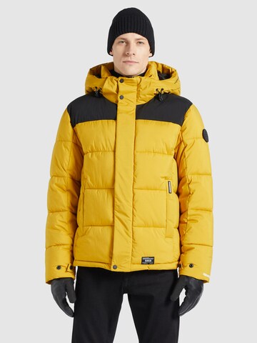 khujo Winter Jacket 'Helsinki' in Yellow: front