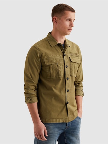 PME Legend Regular fit Skjorta 'PME LEGEND - Shirt jacket with chest pockets and badge on the sleeve' i brun