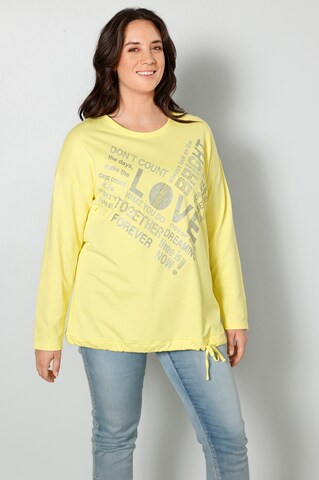 Sweat-shirt MIAMODA en jaune : devant