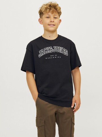 Jack & Jones Junior Shirt 'JJECaleb' in Zwart: voorkant
