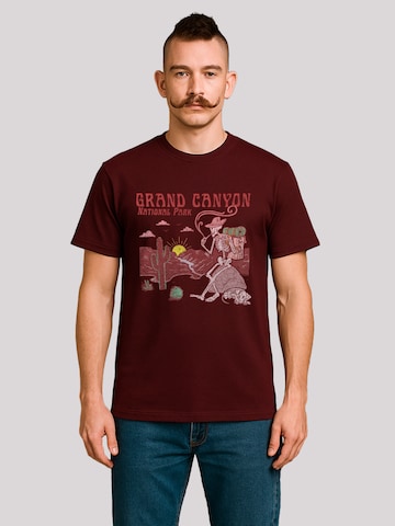 T-Shirt 'US National Parks Grand Canyon Sunrise' F4NT4STIC en rouge : devant