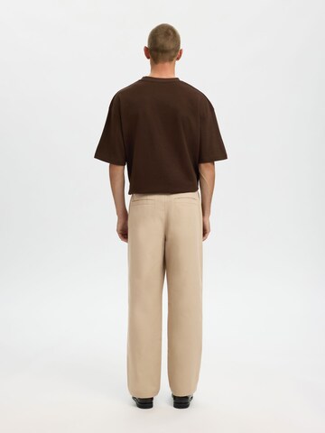 Regular Pantalon à pince SELECTED en gris