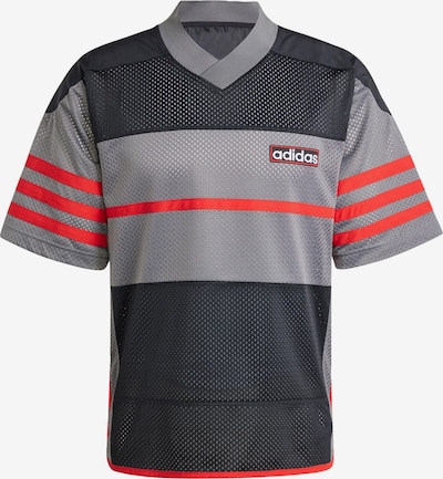 ADIDAS ORIGINALS T-Shirt 'Adicolor' en gris / gris foncé / rouge, Vue avec produit