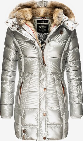 Manteau d’hiver MARIKOO en argent : devant