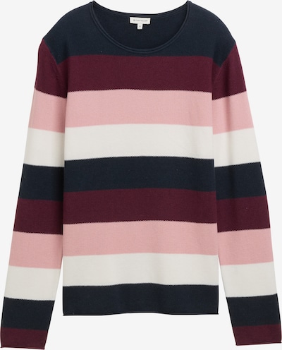 TOM TAILOR Pulover u mornarsko plava / ciklama / roza / bijela, Pregled proizvoda