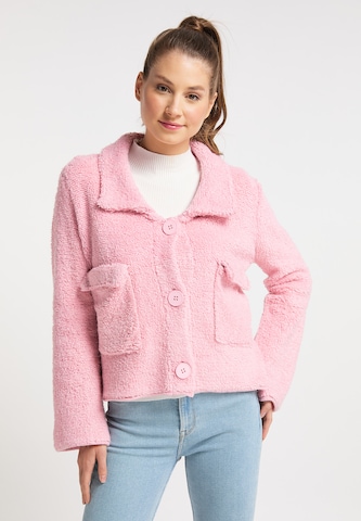 Cardigan taddy en rose : devant