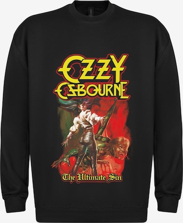 Sweat-shirt 'Ozzy Osbourne Ultimate Sin Sweatshirt Sweatshirt' Ozzy Osbourne en noir : devant