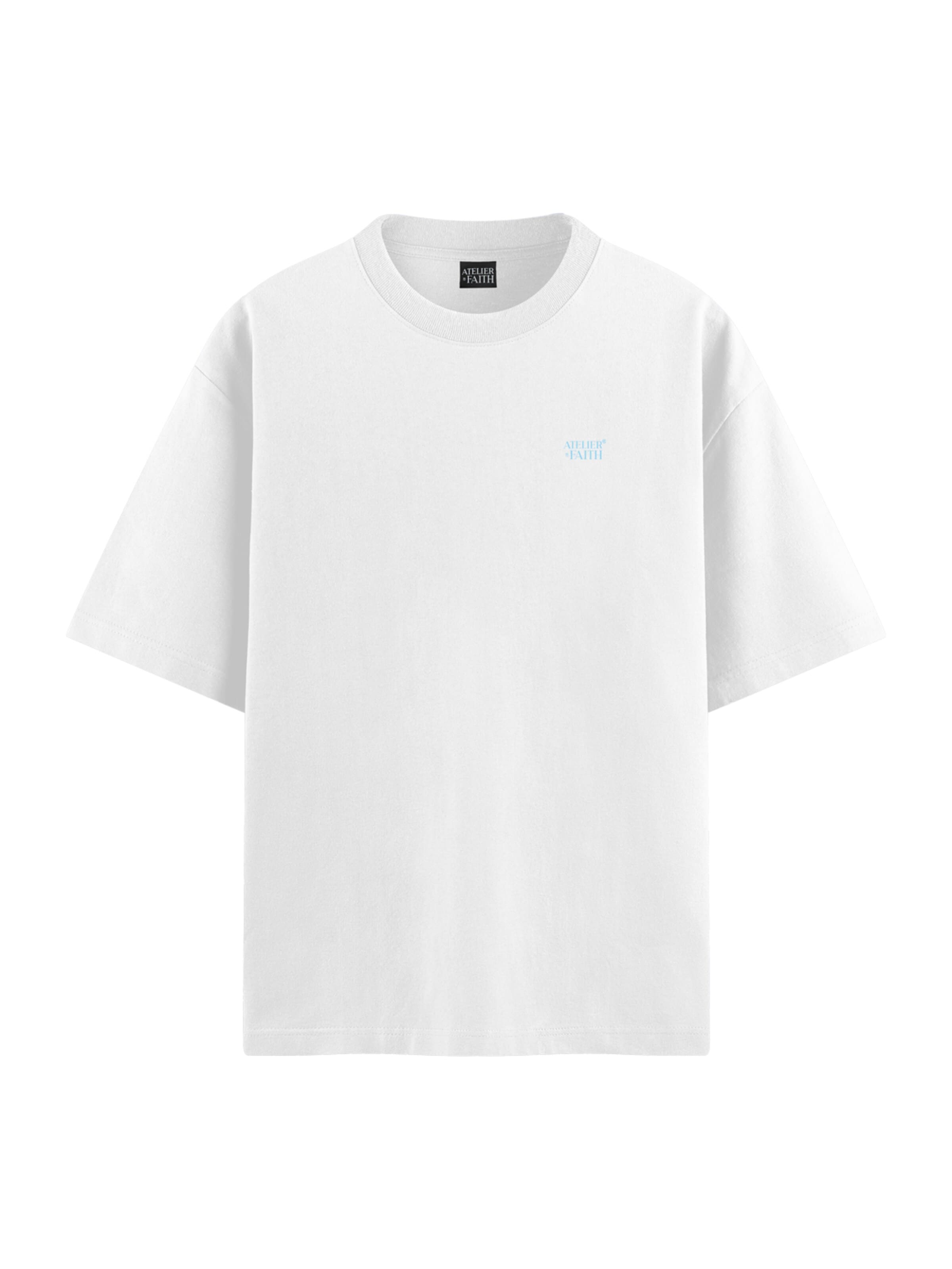 ATELIER OF FAITH Shirt 'ATLR FAMILY SIGNATURE' in Wit: voorkant