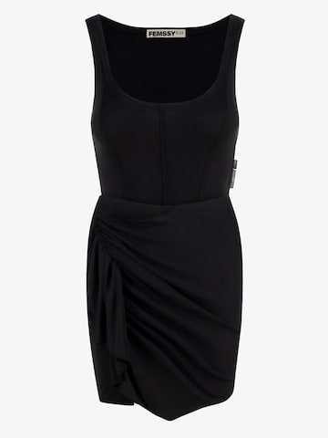 FEMSSY Dress 'BOW' in Black: front
