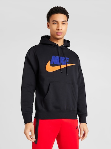 Nike SportswearSweater majica 'CLUB' - crna boja: prednji dio
