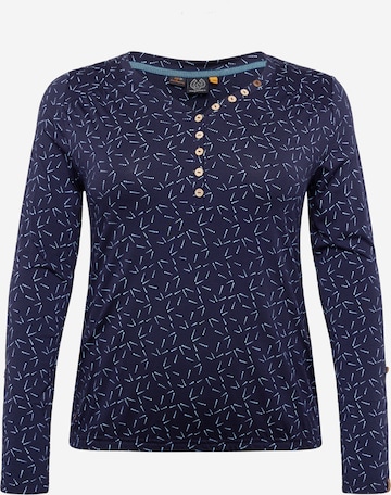 Ragwear Plus Shirt 'PINCHI DOTS' in Blue: front