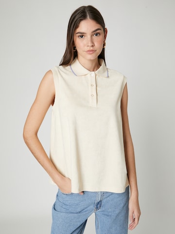 florence by mills exclusive for ABOUT YOU Top 'Clean Slate ' in Beige: front