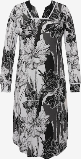 Camicia da notte Ulla Popken di colore grigio scuro / nero / nero sfumato / bianco, Visualizzazione prodotti