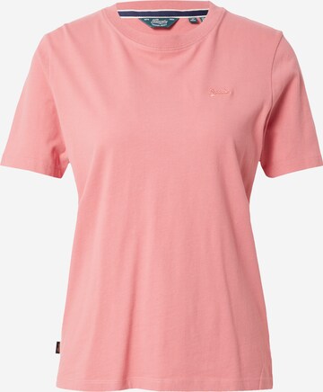 T-shirt 'Essential' Superdry en rose : devant