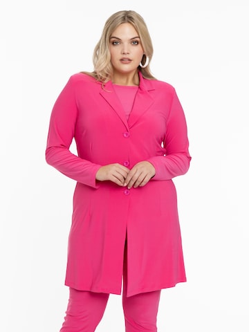 Yoek Blazer 'Dolce' in Pink: front