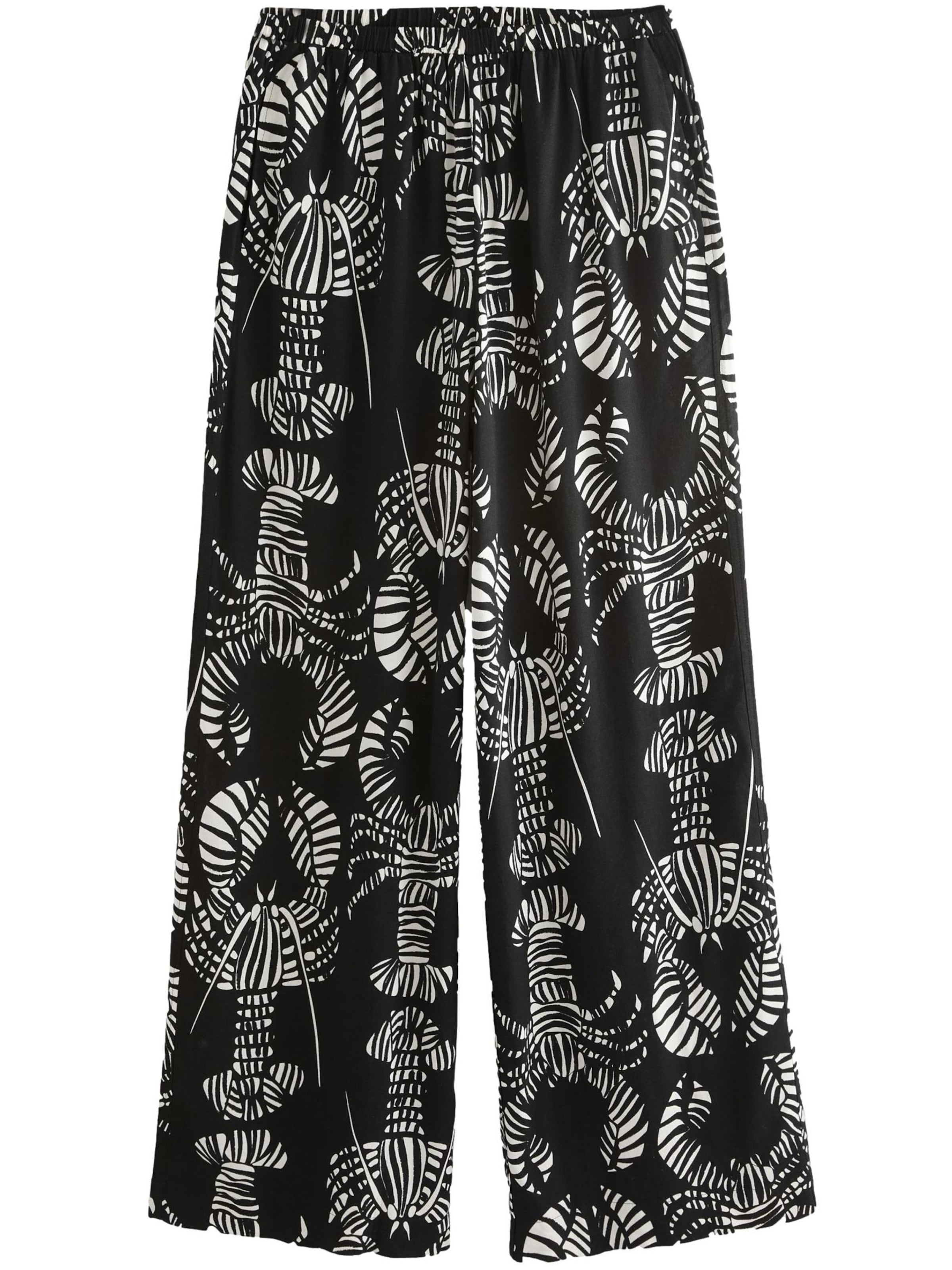 Next Wide leg Παντελόνι σε μαύρο: μπροστά