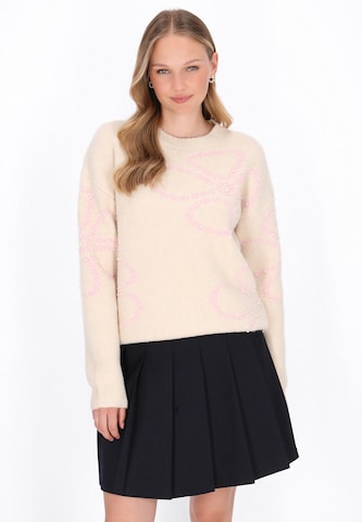 Pull-over 'Young Fashion' MYMO en beige : devant