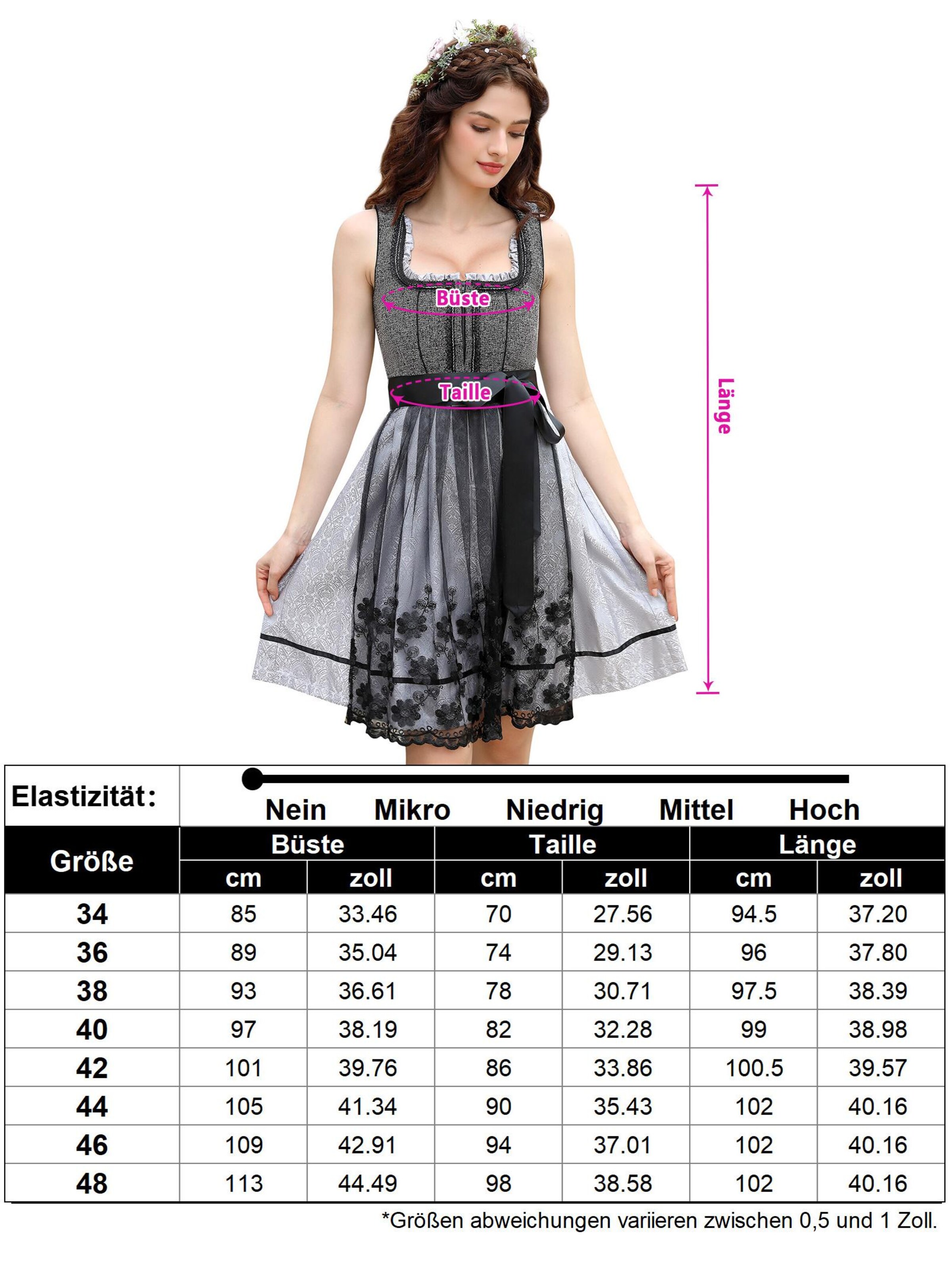 Yesfashion Dirndl‌‌‌‌‌‌‌ in Grau