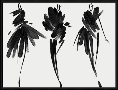 Liv Corday Bild 'Three Ladies' in schwarz / weiß, Produktansicht