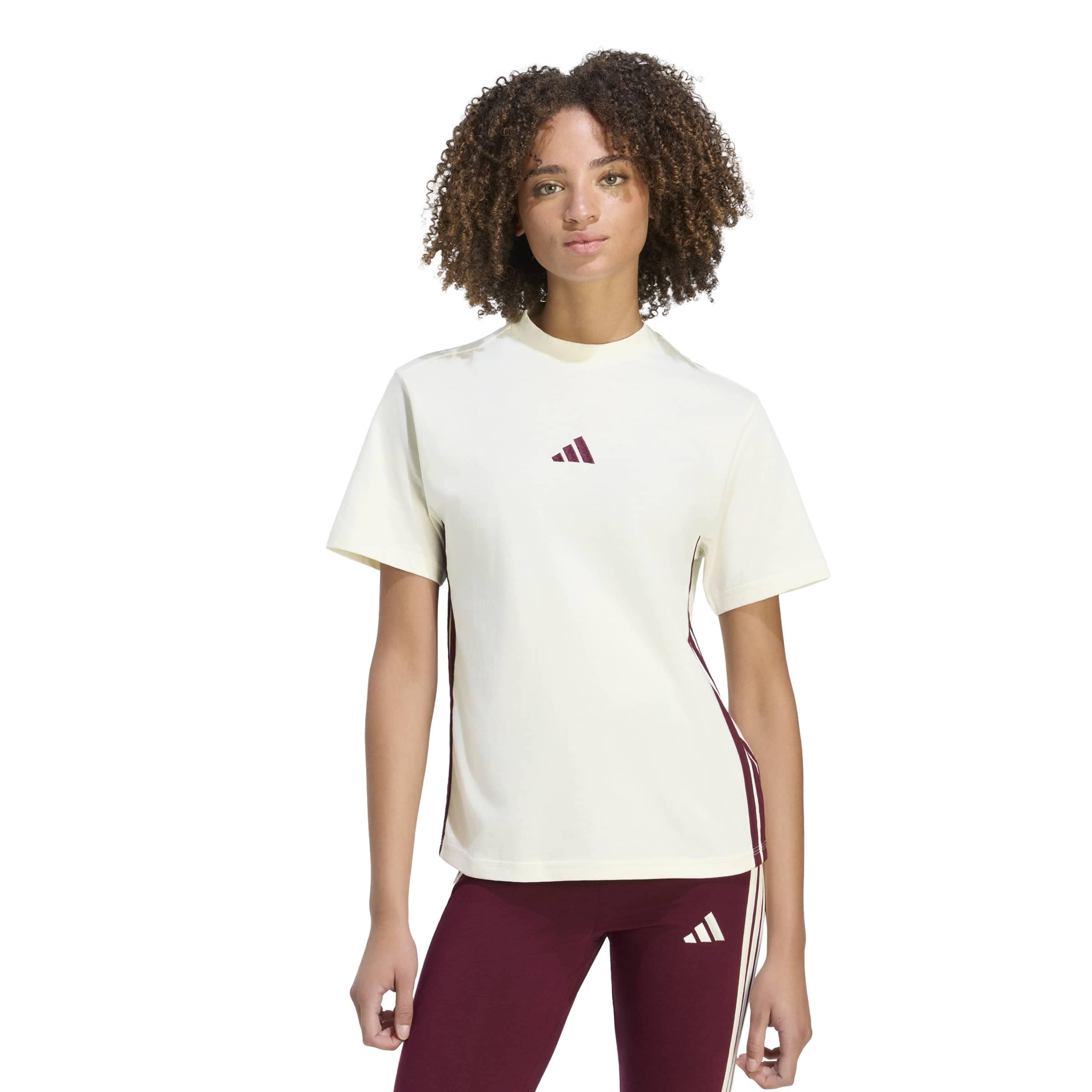 T-shirt fonctionnel 'Essentials' ADIDAS SPORTSWEAR en beige : devant