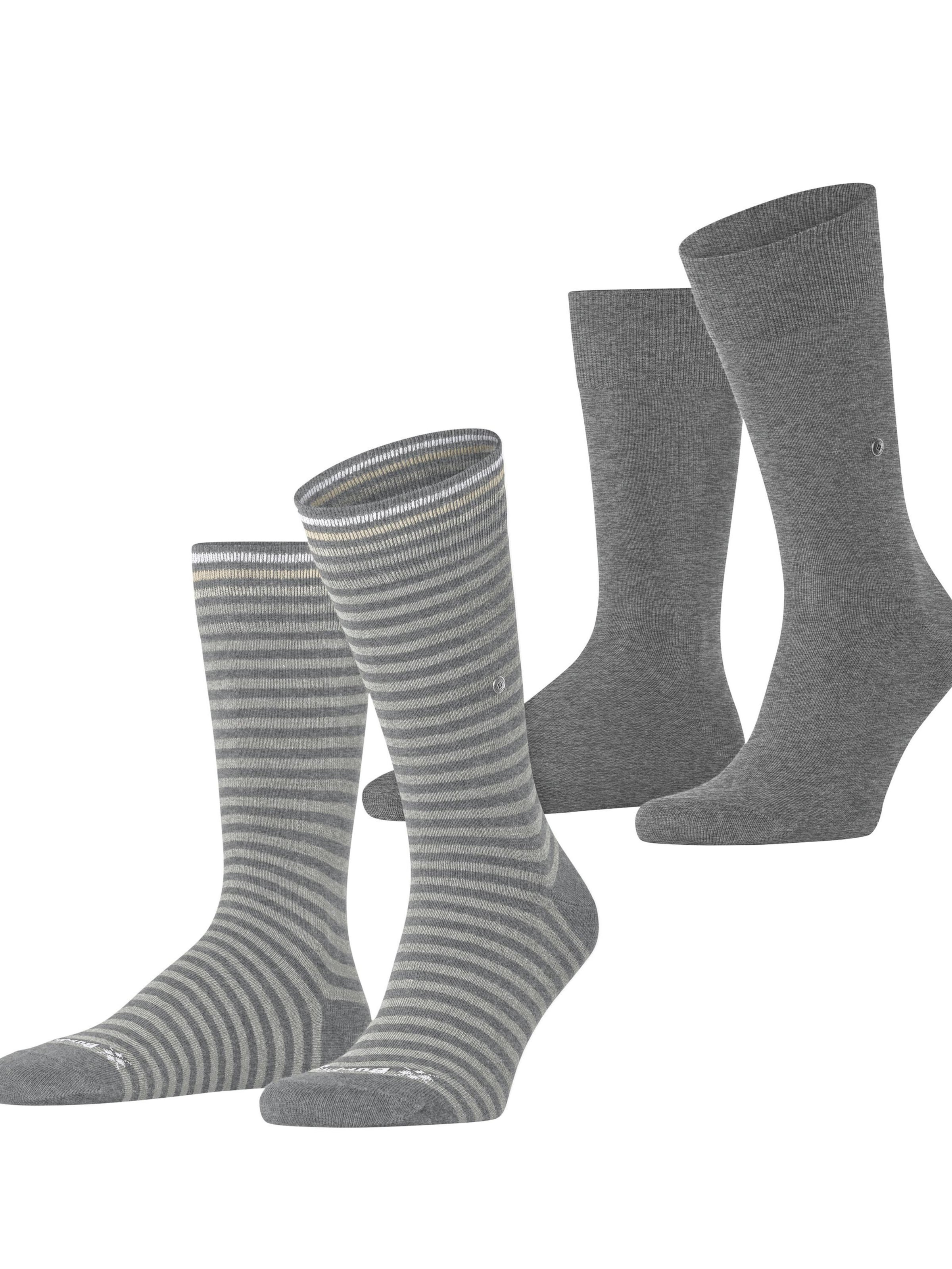 BURLINGTON Socks 'Everyday Stripe 2-Pack' in Grey: front