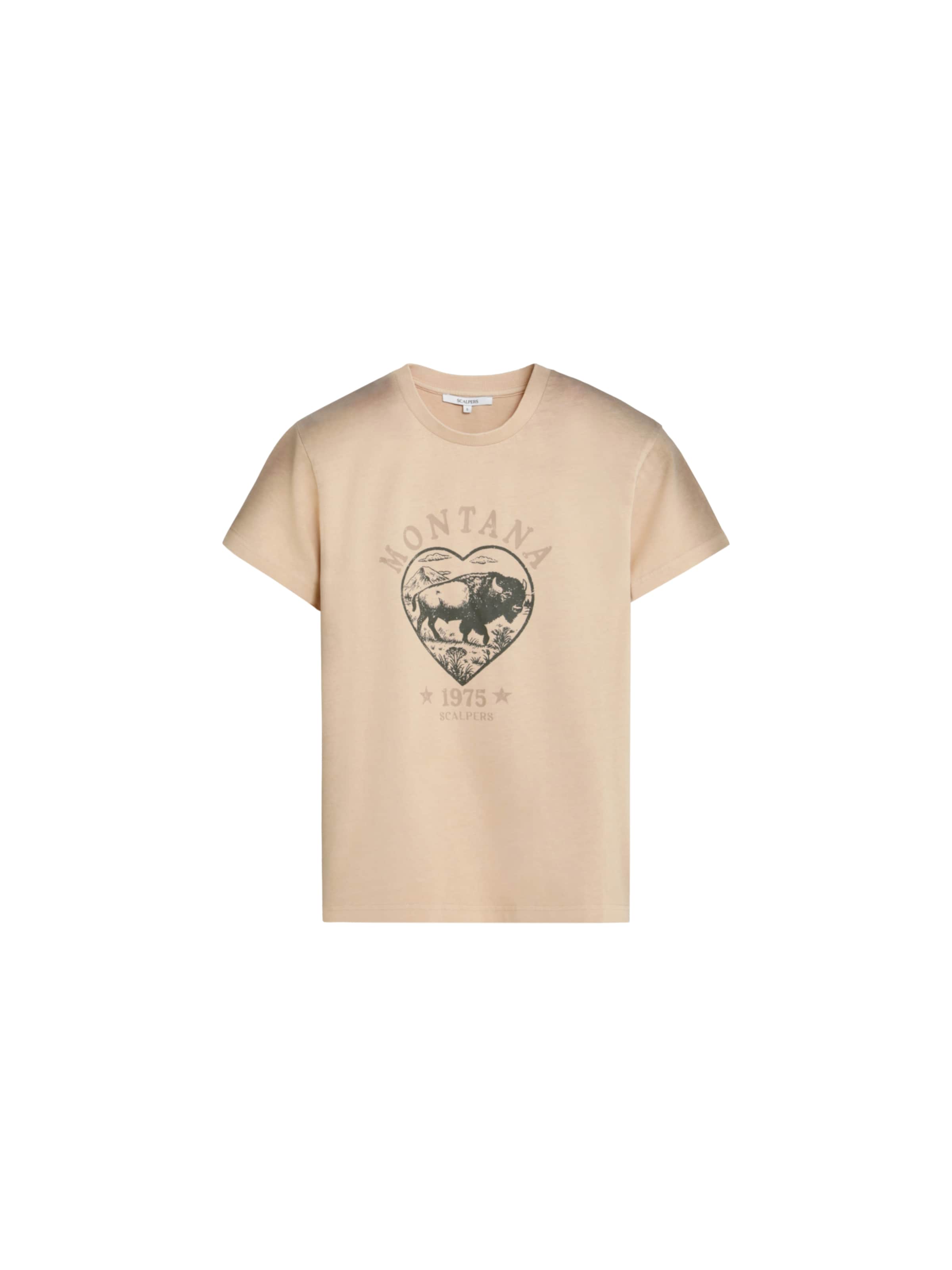 Scalpers Тениска ' ' в бежово: отпред