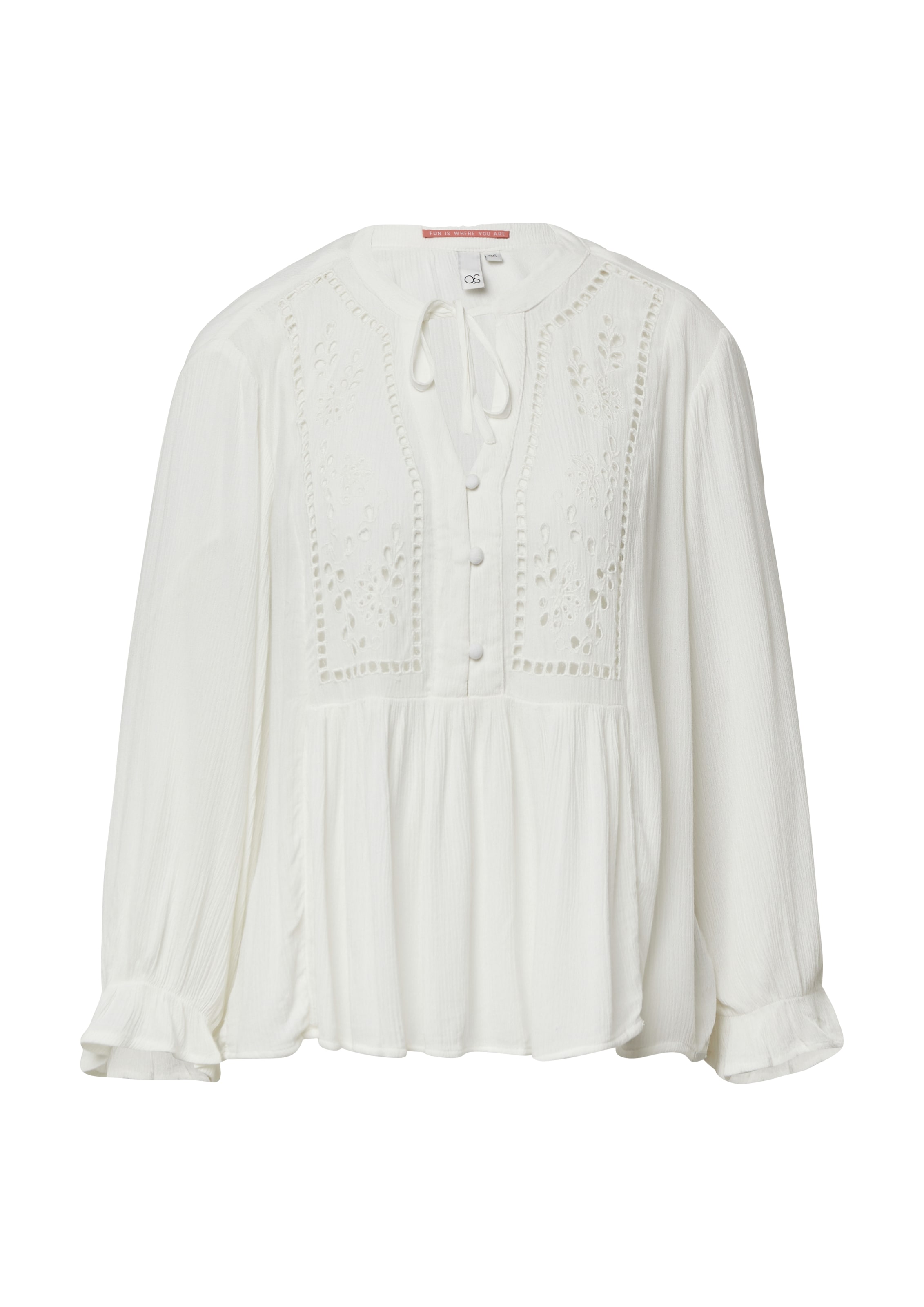 QS Blouse in Beige: voorkant