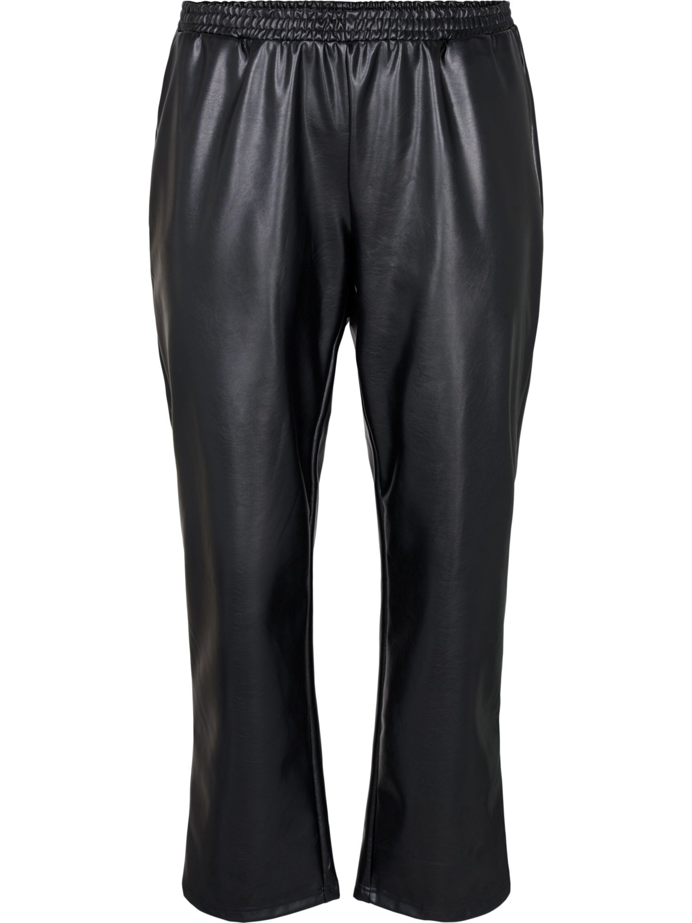 Evazați Pantaloni 'Viva' de la Zizzi pe negru: față