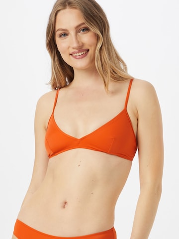 Samsøe Samsøe - Triángulo Top de bikini 'Malou' en naranja: frente