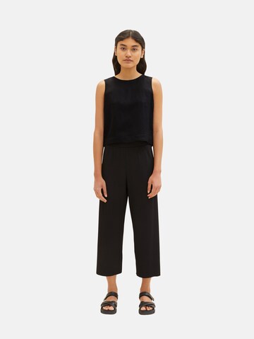 TOM TAILOR DENIM Wide Leg Hose in Schwarz