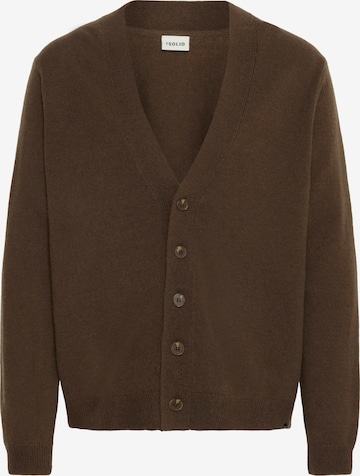 !Solid Knit cardigan 'SDRICK' in Brown: front
