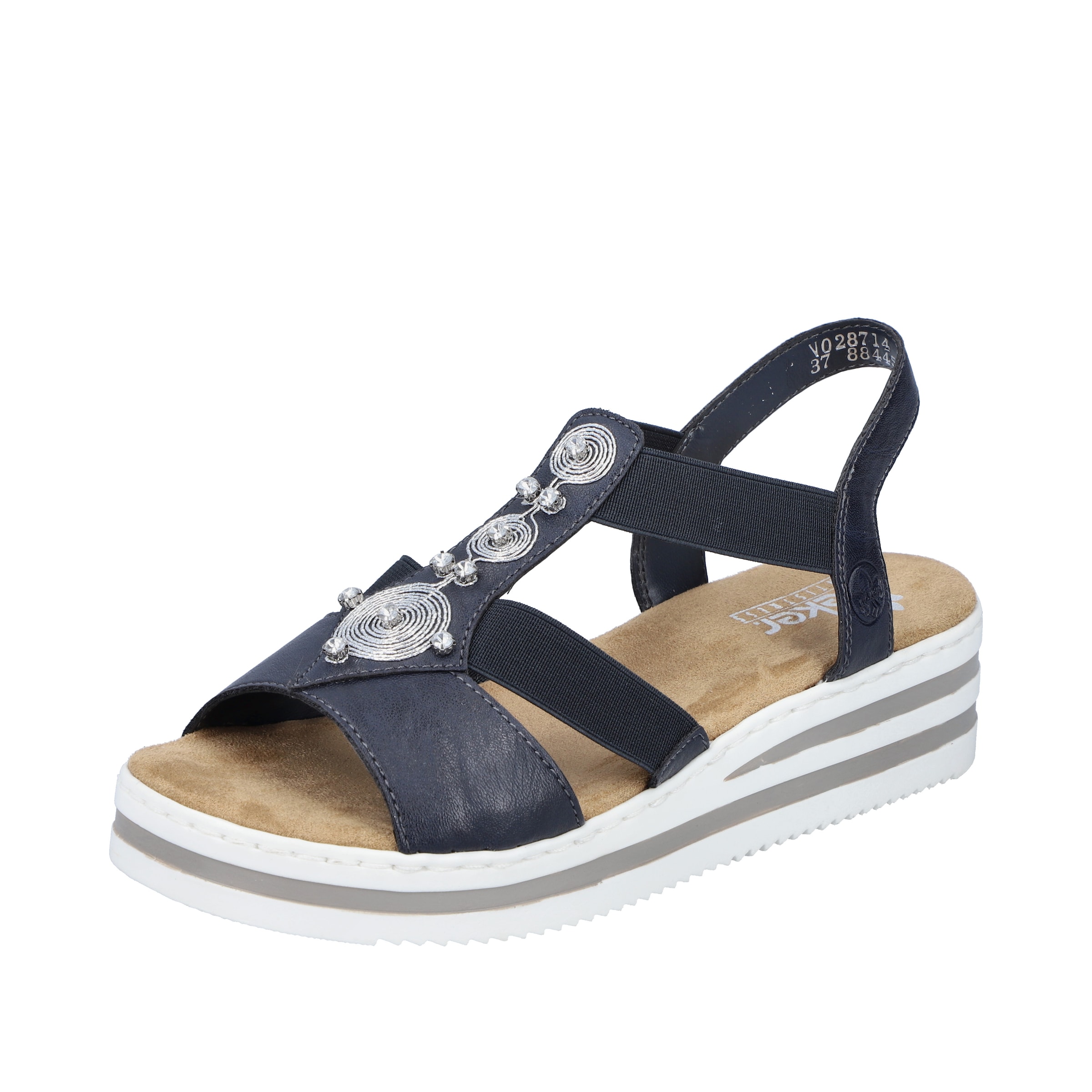 Rieker Sandals in Blue: front