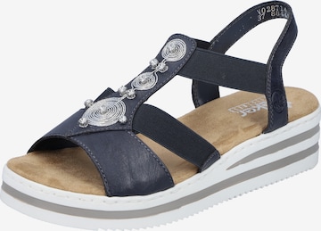 Rieker - Sandalias en azul: frente