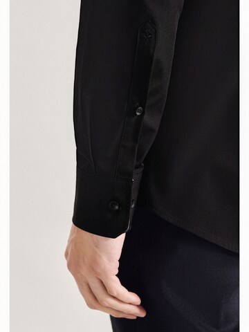 SEIDENSTICKER Slim fit Business shirt in Black