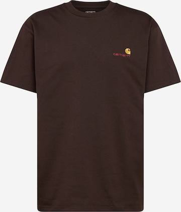 Carhartt WIP - Camiseta 'American Script' en marrón: frente