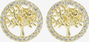 Akzent Earrings '"Minel" aus 925 Sterlingsilber, rhodiniert, langlebig' in Gold: front
