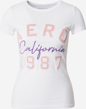 AÉROPOSTALE T-Shirt 'CALIFORNIA 1987' in Weiß: predná strana