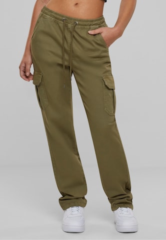 Urban Classics Regular Cargo trousers in Green: front