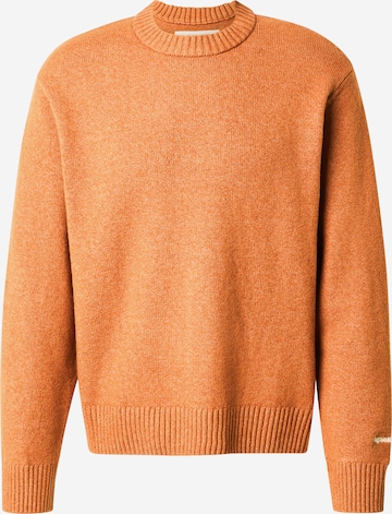 JACK & JONES Sweater 'JORNORREBRO' in Brown: front