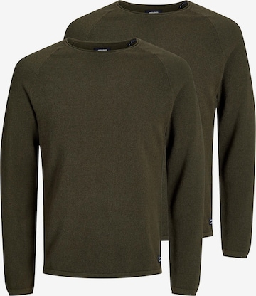 JACK & JONES Sweater 'Hill' in Green: front