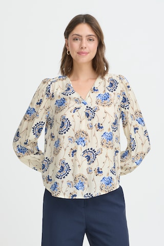 Fransa Blouse 'KALIA' in Beige: voorkant