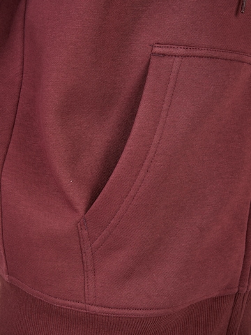 Urban Classics Zip-Up Hoodie in Red