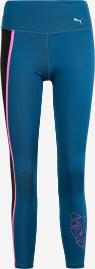 PUMA Trainingsleggings in blau / hellpink / schwarz, Produktansicht