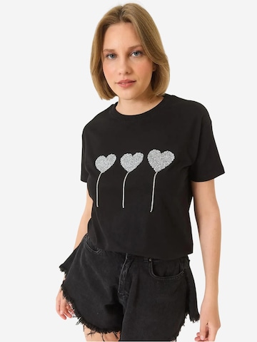 T-shirt Bianco Lucci en noir : devant