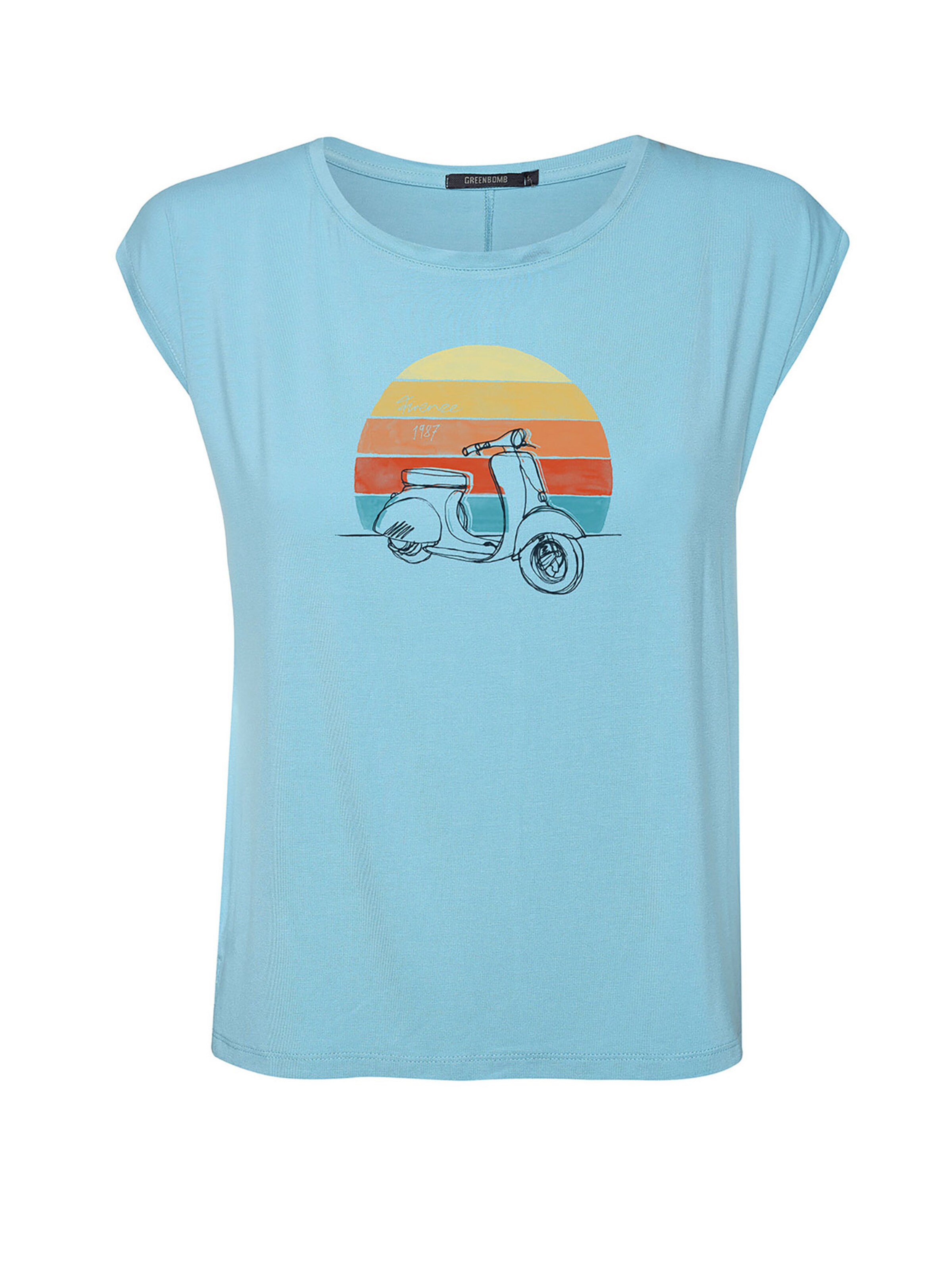 GREENBOMB Shirt 'Scooter' in Blauw: voorkant