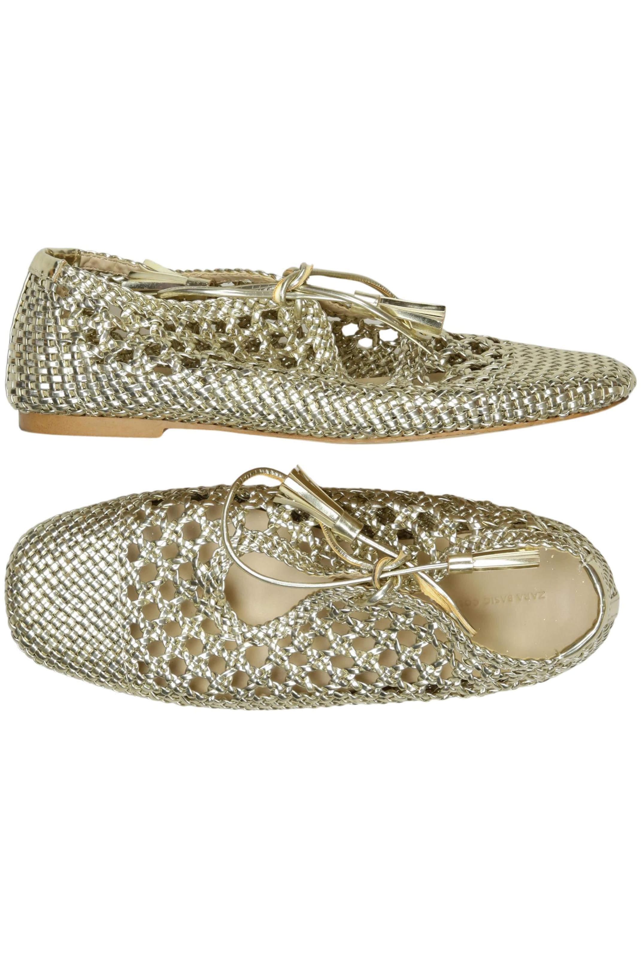 ZARA Halbschuh 38 in Gold: Vorderseite